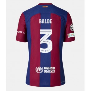 Barcelona Alejandro Balde #3 Hjemmebanetrøje Dame 2023-24 Kort ærmer